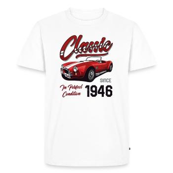 I'm Not Old I'm Classic Car Vintage Born In 1946 - Men's Premium Organic T-Shirt - white - Front - Nico (187cm)