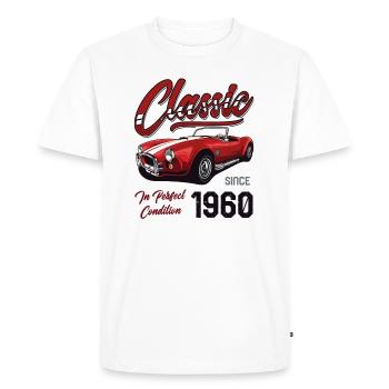 Je ne suis pas vieux Je suis Classic Car Vintage né en 1960 - T-shirt Premium bio Homme - blanc - Devant - Nico (187cm)
