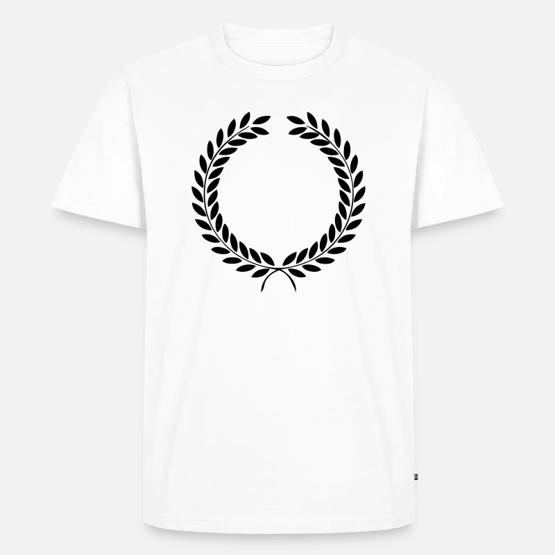 kranz_02 - Männer Premium Bio T-Shirt - Weiß