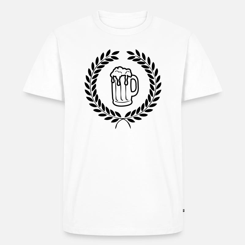 bier_01 - Männer Premium Bio T-Shirt - Weiß