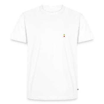Coffee powered - white - Men's Premium Organic T-Shirt - white - Front - Nico (187cm)