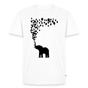 Elephant Balloon Joy Game Fun Gift - Men's Premium Organic T-Shirt - white - Front - Nico (187cm)