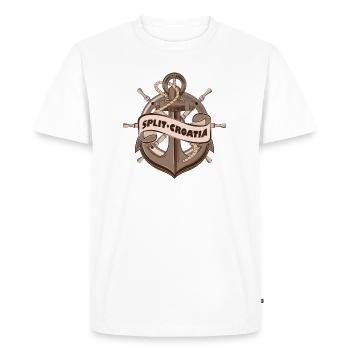 Split Croatie Conception d’ancre d’été nautique - T-shirt Premium bio Homme - blanc - Devant - Nico (187cm)