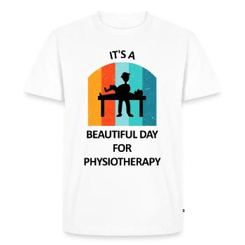 Physiotherapist Humorous Gift Saying Funny - Men's Premium Organic T-Shirt - white - Front - Nico (187cm)