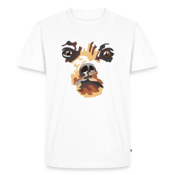 Bear Grizzly Face Portrait - Men's Premium Organic T-Shirt - white - Front - Nico (187cm)