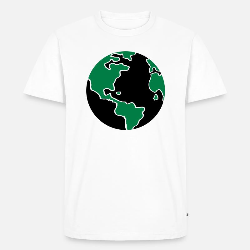 erde_001 - Männer Premium Bio T-Shirt - Weiß