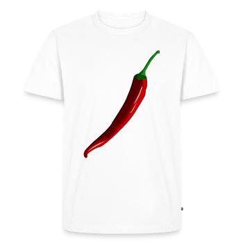 Du piment - T-shirt Premium bio Homme - blanc - Devant - Nico (187cm)