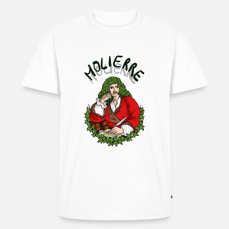 Molierre / Molière - Männer Premium Bio T-Shirt - Weiß
