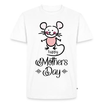 Fête des Mères - T-shirt Premium bio Homme - blanc - Devant - Nico (187cm)