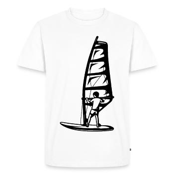 Planche à voile Kid - T-shirt Premium bio Homme - blanc - Devant - Nico (187cm)