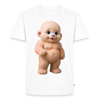 TEDDY BEAR PLUSH - baby & kids - Men's Premium Organic T-Shirt - white - Front - Nico (187cm)