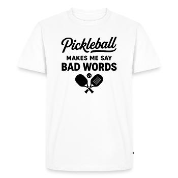Pickleball Passion | Joueur et Humour Sportif - T-shirt Premium bio Homme - blanc - Devant - Nico (187cm)