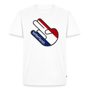 Cadeau Pays-Bas Shocker - T-shirt Premium bio Homme - blanc - Devant - Nico (187cm)