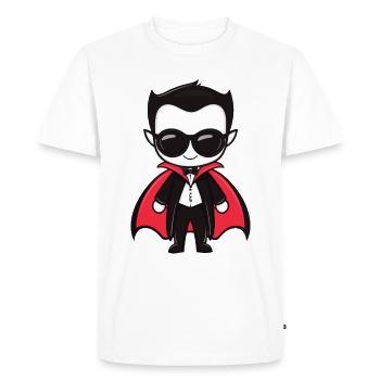 Lunettes de soleil Vampire Halloween - T-shirt Premium bio Homme - blanc - Devant - Nico (187cm)