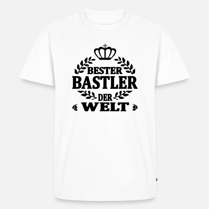 Bester bastler der welt - Männer Premium Bio T-Shirt - Weiß