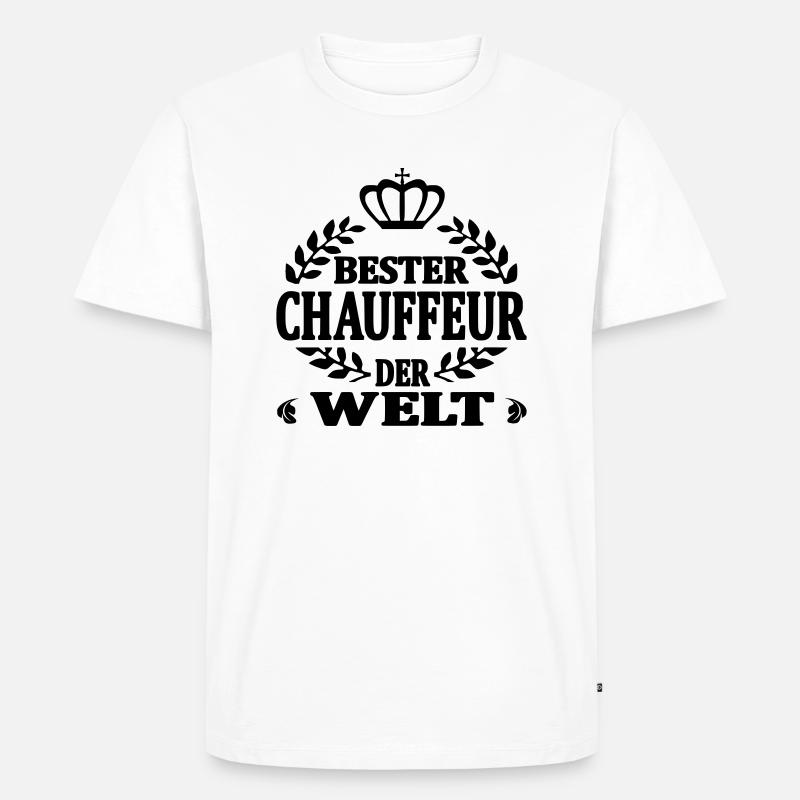 Bester chauffeur der welt - Männer Premium Bio T-Shirt - Weiß