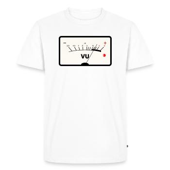 VU-mètre - T-shirt Premium bio Homme - blanc - Devant - Nico (187cm)