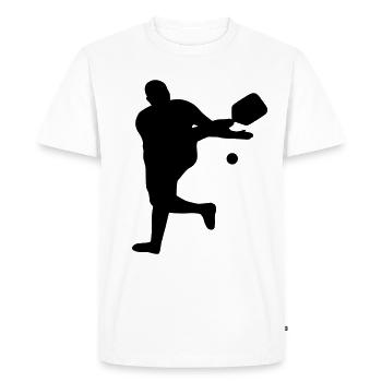 Pickleball - T-shirt Premium bio Homme - blanc - Devant - Nico (187cm)