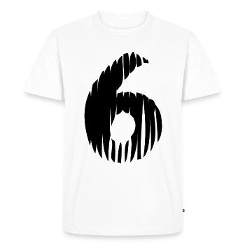 Maillot numéro 6 - T-shirt Premium bio Homme - blanc - Devant - Nico (187cm)