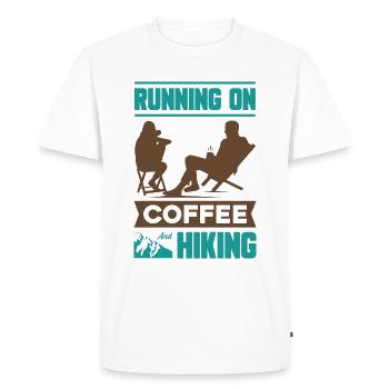 Hiking Mountaineering Mountains Forests Nature - Men's Premium Organic T-Shirt - white - Front - Nico (187cm)