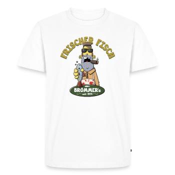 Poisson frais - T-shirt Premium bio Homme - blanc - Devant - Nico (187cm)