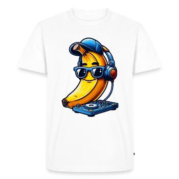 Banana DJ Music Lover Cool - Men's Premium Organic T-Shirt - white - Front - Nico (187cm)