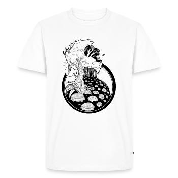 Cri de la nature - Vecteur - T-shirt Premium bio Homme - blanc - Devant - Nico (187cm)