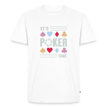 It's Poker Time Poker Player - Men's Premium Organic T-Shirt - white - Front - Nico (187cm)
