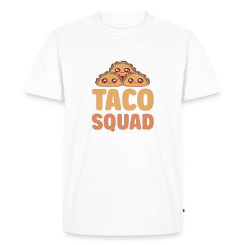 Taco Squad Funny Mexican Food - Men's Premium Organic T-Shirt - white - Front - Nico (187cm)