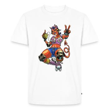 Rollin' 80s... - T-shirt Premium bio Homme - blanc - Devant - Nico (187cm)