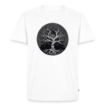 Tree of Life of the Cosmos - Men's Premium Organic T-Shirt - white - Front - Nico (187cm)