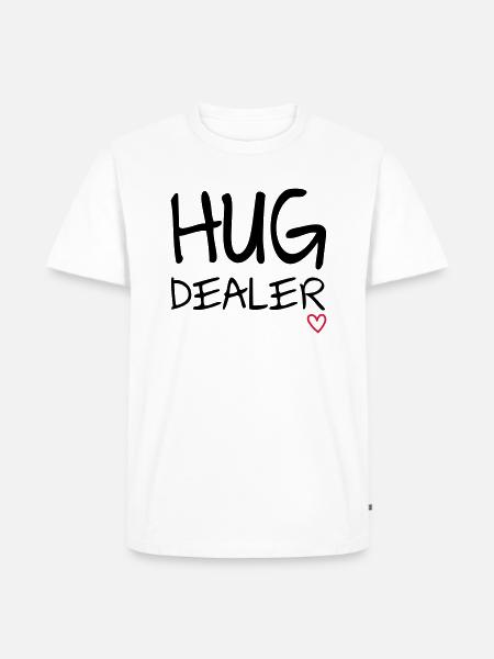 Hug Dealer - Men's Premium Organic T-Shirt - white