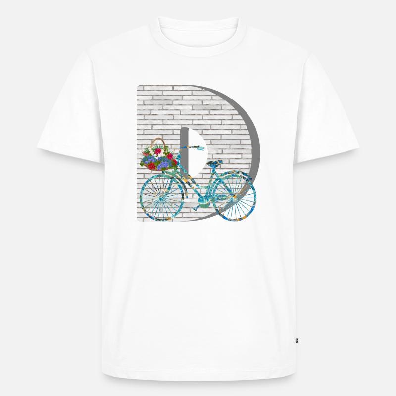 fahrrad e 100 d - Männer Premium Bio T-Shirt - Weiß