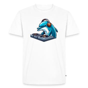 DJ Delfin - T-shirt Premium bio Homme - blanc - Devant - Nico (187cm)