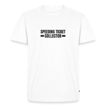Conduite rapide voiture Flasher contrôle radar raser - T-shirt Premium bio Homme - blanc - Devant - Nico (187cm)
