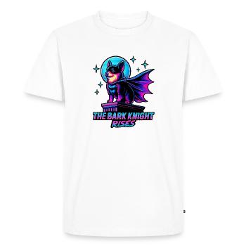 Le Chevalier de l’écorce se lève – Corgi super-héros - T-shirt Premium bio Homme - blanc - Devant - Nico (187cm)