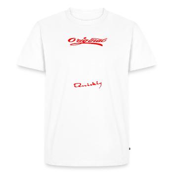 NSU Quickly Mofa Kult - Männer Premium Bio T-Shirt - Weiß - Vorne - Nico (187cm)