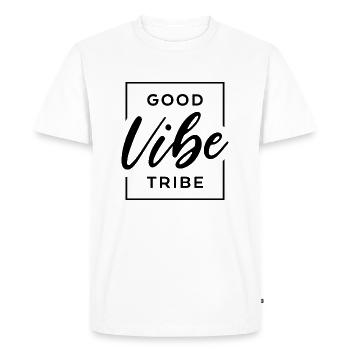 Bonne tribu vibe - T-shirt Premium bio Homme - blanc - Devant - Nico (187cm)