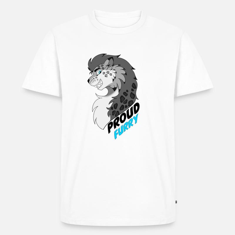Stolzer Pelz - Männer Premium Bio T-Shirt - Weiß