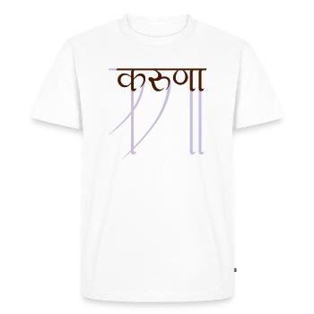 compassion - Men's Premium Organic T-Shirt - white - Front - Nico (187cm)