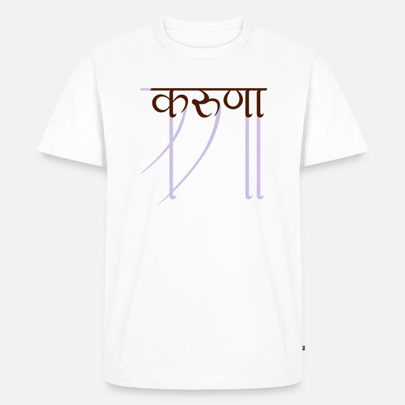 mitgefühl - Männer Premium Bio T-Shirt - Weiß