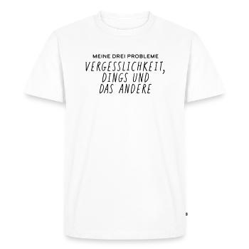 Forgetfulness Thing and the Other - Men's Premium Organic T-Shirt - white - Front - Nico (187cm)