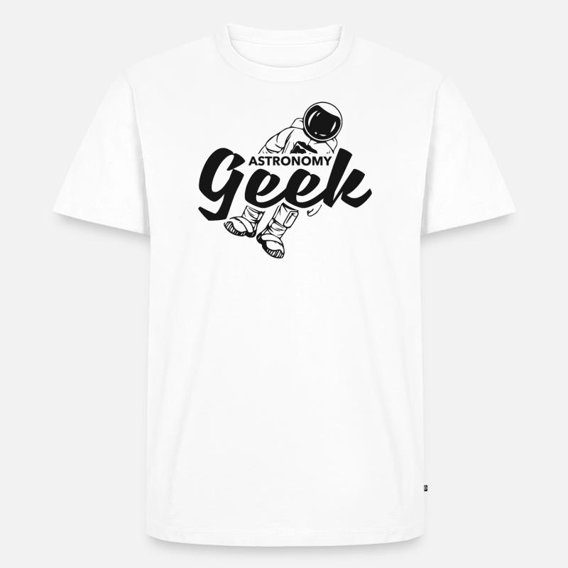 Astronomy Geek - Männer Premium Bio T-Shirt - Weiß