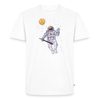 Astronaut, outer space, baseball, gift, moon - Men's Premium Organic T-Shirt - white - Front - Nico (187cm)