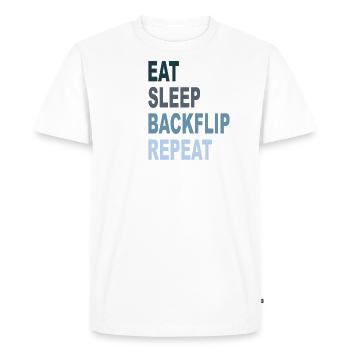 BackFlip Manger du sommeil - T-shirt Premium bio Homme - blanc - Devant - Nico (187cm)