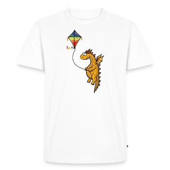 Dragon - Men's Premium Organic T-Shirt - white - Front - Nico (187cm)