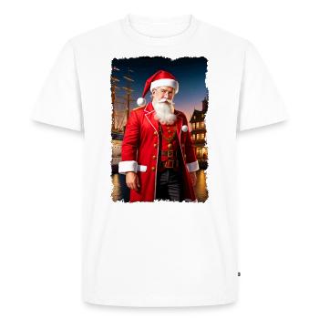 Santa in the Harbor - Men's Premium Organic T-Shirt - white - Front - Nico (187cm)