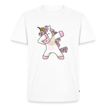Tamponnant licorne licorne - T-shirt Premium bio Homme - blanc - Devant - Nico (187cm)