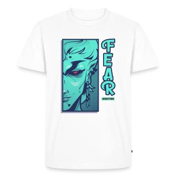Fear addict design - Men's Premium Organic T-Shirt - white - Front - Nico (187cm)