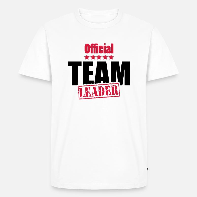 team_leader - Männer Premium Bio T-Shirt - Weiß